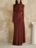 Elegant Pleated One-Shoulder Dress - New Slim-Fit Women's Fashion XL