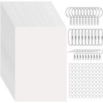 M-Modern-Shrink Plastic Sheets 155 Pcs Kit Includes 25Pcs Shrinky Art Paper& 130Pcs Accessories For Crafts DIY Keychains Making