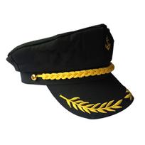 Jūreivio skrybėlė jachtos kapitono skrybėlė Jūreivio kapitono kostiumas vyrams Navy Marine kepurė Reguliuojama valties tamsiai mėlyna kepurė suaugusiems vaikams vyrams, moterims