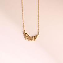 High Color Retention Double-Sided Wearable Palm Eye Devil'S Eye Necklace Clavicle Chain Gold-Plated Necklace Color Retention