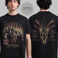 Slipknot 2025 Europos turas Merch Grupės nuotrauka Dvipusiai Unisex marškinėliai XL