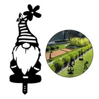 Stakes Miniature Fairy Garden Decorative Statue of A Gnome to Decorate 10x29cm