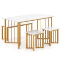 Valgomojo stalo komplektas 150 x 80 cm 4 vnt.