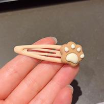 2-4Pcs Y2K Cartoon Cat Paw Hair Clip For Women Girls Headwear Cute Pink Cat Paw Sweet Hairpins Headdress Hair Accessories