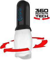 Jamyjob Spinjob Rotating Intimate Device 3-Speed USB TPE 8cm Juodas
