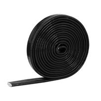 1M Silicone Coated Insulation Heat Shielded Heat Protection Fiberglass Fire Thermo Armor Tube Thicken Fire Retardant Casing Pipe (Black,4mm)