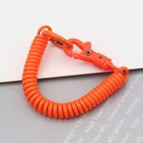 Colourful Retractable Spring Coil Keychain Anti-Lost Stretch Cord Safety Keyring With Metal Lobster Clasp Phone Lanyard