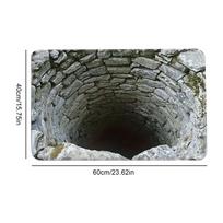 3D Rugs Optical Illusion Anti-Slip Hole Doormat 3D Illusion Hole Rug for Christmas Halloween Bedroom Living Room Bathroom