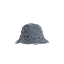 INS Sun Protection Butterfly Embroidered Cowboy Hat Windproof Retro Fisherman's Hat All-match Big Brim Sun Hat Summer pilka