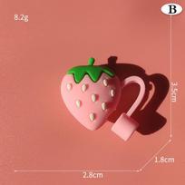Household Silicone Material Dustproof Reusable Easy To Clean Cute Cartoon Straw Cap Plug Universal Plug Accessories