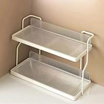 Clear Acrylic 2-Layer Spice Rack, Countertop Seasoning Organizer, Versatile Herb Condiment Storage Shelf for Kitchen Home