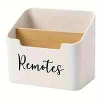 TV Remote Holder, Remote Control Holder Desk Storage Organizer Box, Remote Control Holder Caddy with 2 Compartments Container balta