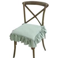 Boho Klostuota Kėdės Pagalvėlės Užvalkalas, Neslystantis Audinio Kėdės Užvalkalas, Klostuota Sijoninė Sėdimosios Dalies Užvalkalas Su Raišteliais Svetainės Valgomojo Kėdės Pagalvėlėms 1pc 40x40cm šviesiai žalios spalvos