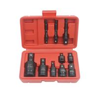 10Pcs/Set 12 Point Socket Sleeve Universal Drive Extra Long Ratchet Wrench Spline Socket 1/4inch 3/8inch 1/2inch
