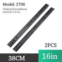 2PCS Smooth Glide Bearing Drawer Slides 10mm Wide Two Way Slide Drawer Rail 14 -16  Full Extension Steel Ball Bearing Slide