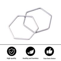 30Pcs Stylish Stainless Steel Hexagon Pendants DIY Jewelry Making Accessories for Necklace Bracelet Dangle Sweater Chain sidabras