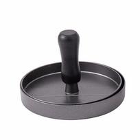Non-Stick Hamburger Meat Press with 100 Patty Papers Aluminum Meat Press Patty Maker Round Wood Handle Burger Maker Beef Burgers