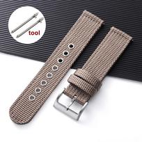 Nylon Strap 18/20/22mm for Tudor for Omega Watch Band Woven Canvas Fabric Bands for Seiko Military Sport Quick Release Bracelet 18mm pilka