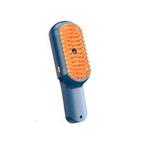 One Button Cat Steam Brush USB Charging Efficiently Pet Cleaning Spray Comb Steam Spray Function Portable Cat Massage Comb tamsiai mėlyna spalva