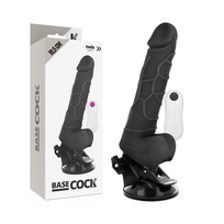 BASECOCK Remote Control Flexible Vibrating Model Juodas 19.5 cm TPE