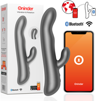 ONINDER Oslo Vibration & Rotation Juodas - Dual Action App-Controlled Device