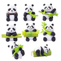 Funny Micro Landscape Mini Panda Ornaments 3D Resin Crafts Simulation Panda Ornaments Cartoon Panda Miniatures Office