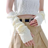 Ballet Style Long Wrist Gloves Y2K Half Finger Long Gloves Soft Arm Warmers  Lolita