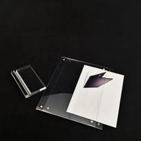 Acrylic Clear Price Tag Clip Sign Card Holder Table Desk Top Menu Display Label Racks Phone Frame Stand For Photos Signs