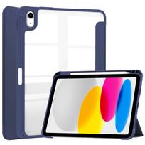 Case for iPad A16 2026 iPad 10th 10.9 with Pencil Holder-[Tri-fold Stand + Auto Wake/Sleep], High-grade Acrylic Case Shockproof For iPad A16 11 2025