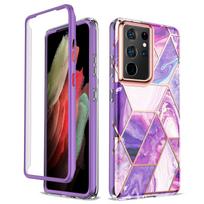 Luxury Plating Silicone for Samsung Galaxy S24 S23 S22 S21 Ultra Note 20 S10E Case,Soft Marble Geometric Phone BackCover Cases For Samsung S21