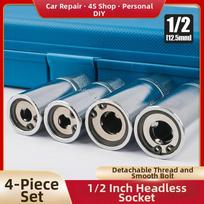 Headless Screw Bolt Extractor Thread Remover Tool Set 4pcs 1/2 Inch Drive Chrome Vanadium Steel Stud Sliding Thread Disassembler China Mainland