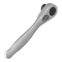 1/4 Inch Drive Ratchet Screwdriver Handle with 95mm Length and 50# Chrome Vanadium Alloy Construction for Industrial Use China Mainland