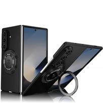 Magnetic Case for Samsung Galaxy Z Fold 7/6/5/4/3, Shockproof Cover with Screen Protector, 360° Rotating Ring Holder Kickstand For Galaxy Z Fold 5