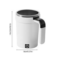 380 ml automatiškai maišantis kavos puodelis, elektrinis, magnetinis, įkraunamas, su temperatūros indikatoriumi, maišiklis, kelionėms, namams, viešbučiui, verslo kelionei