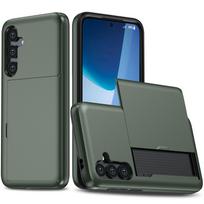 Armor Slide Card Case For Samsung Galaxy S25 Edge S24 S23 S22 S21 S20 Ultra S24 S23 FE Card Slot Holder Cover Wallet Slide Cover S20