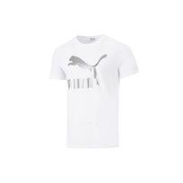 PUMA Athleisure Casual Sports Logo Printing Short Sleeve White Men's 532280-52 L