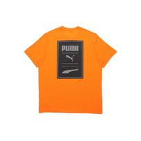 PUMA Recheck Pack Graphic Tee Printing Logo Short Sleeve Orange Men's 598939-80 S