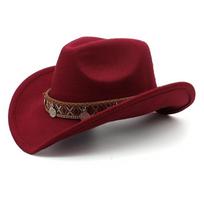 Daily Wear Cowboy Hat Wool-Poly Top Hat New Gentleman Hat  Unisex 4