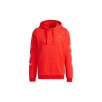 adidas neo Artist Sweat Printed Sports Hooded Sweater Men's Red GL8084 XL