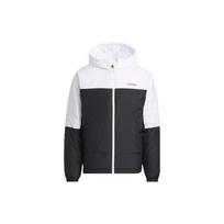 Men's adidas neo Dwn Cb Brd Jk Large Logo Printing Contrasting Colors Stay Warm Hooded Down Jacket Black H45258 S