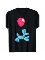 Cartoon Balloon Puppy Print T-Shirt Casual And Versatile Style Suitable For Daily Wear And Going Out In Summer S įvairiaspalvis