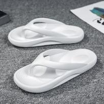Men's Plus Size Korean Style Trendy Flip-Flop Sandals for Outdoors & Beach 45-46 balta