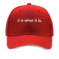 Fashionable Letter Baseball Cap with a Curved Brim Vintage Casual Hat Adjustable HighQuality Fish Sandwich Baseball Cap One Size