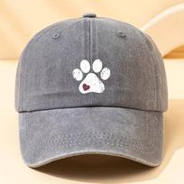 Fashionable Dog Claw Printed Baseball Hat  Multi functional Outdoor Leisure Sunshade Hat Suitable for Travel Adjustable