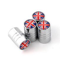 4Pcs/Set National Flag Bike Moto Car Wheel Tires Valve Caps Cover For Generic MINI Cooper S F56 F60 R55 R56 R60 Accessories Red Badge sidabras