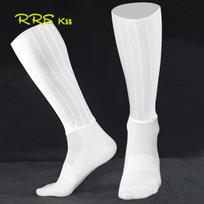 RRSKIT Aero Compression Cycling Socks, Non-Slip Mid-Calf, White - Professional Outdoor Road Bike Socks Size 39-44