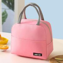 Pure Color Oxford Cloth Lunch Box Thermal Portable Insulati Bag Lunch Tiffin Box Meal Bag for Picnics And Work