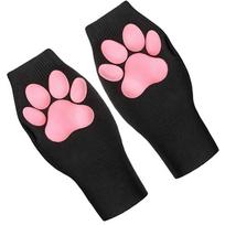 Silicone Fingerless Mittens Cute Cat Claw Pad Sleeve Comfortable Cat Paw Mittens Gloves  Cosplay
