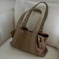Vintage Suede Tote Bag For Women Retro Rivet Detail Shoulder Bag High-end Underarm Bag Casual & Fashi Daily Commuter Handbag ruda