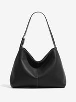 Slouchy Style Top PU Leather Tote Bag Large Crossbody Handbag Soft Leather Pillow Shape Underarm Bag Commuting Work Pack juoda